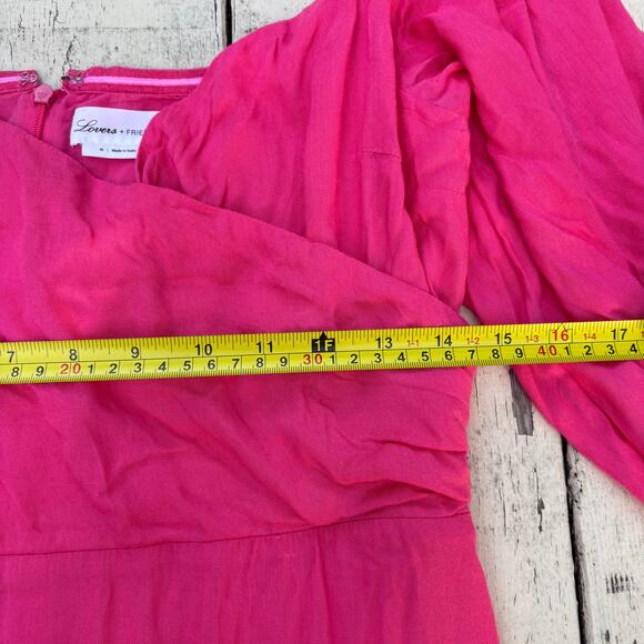 Lovers + Friends Pink Eyelet Ruffle Mini Dress‎ Medium Y2K Coquette Medium - Picture 6 of 9